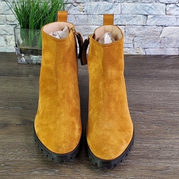 Stuart Weitzman Riley Lug Sole Suede Ankle Boots - Picture 6 of 11